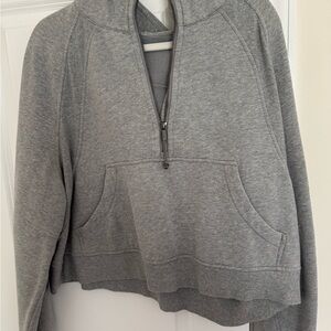 Lululemon Quarter Zip Oversized Scuba Gray Hoodie XL/XXL